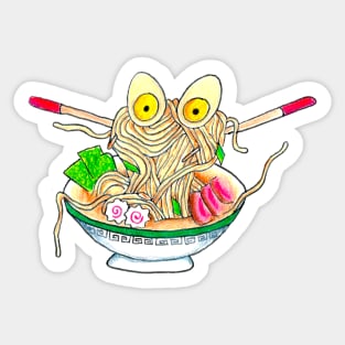 Flying Ramen Monster Sticker